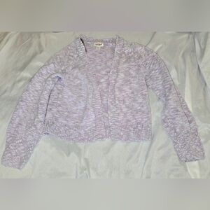 Cat & Jack girls' open front cardigan Lavender Purple Sweater Size 6
